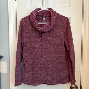 Cozy fleece cowl neck top, Size M